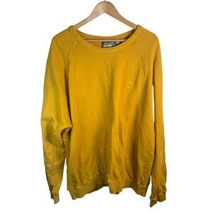 Big Bud Press Crewneck Sweatshirt Mens 1XL Yellow Grunge Streetwear Indie Retro